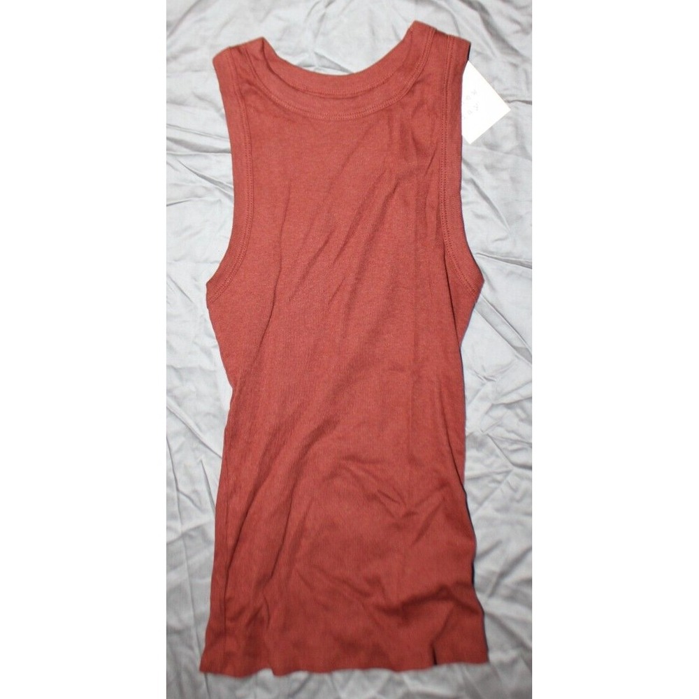 Women's A New Day XS Slim Fit Ribbed brown Tank Top